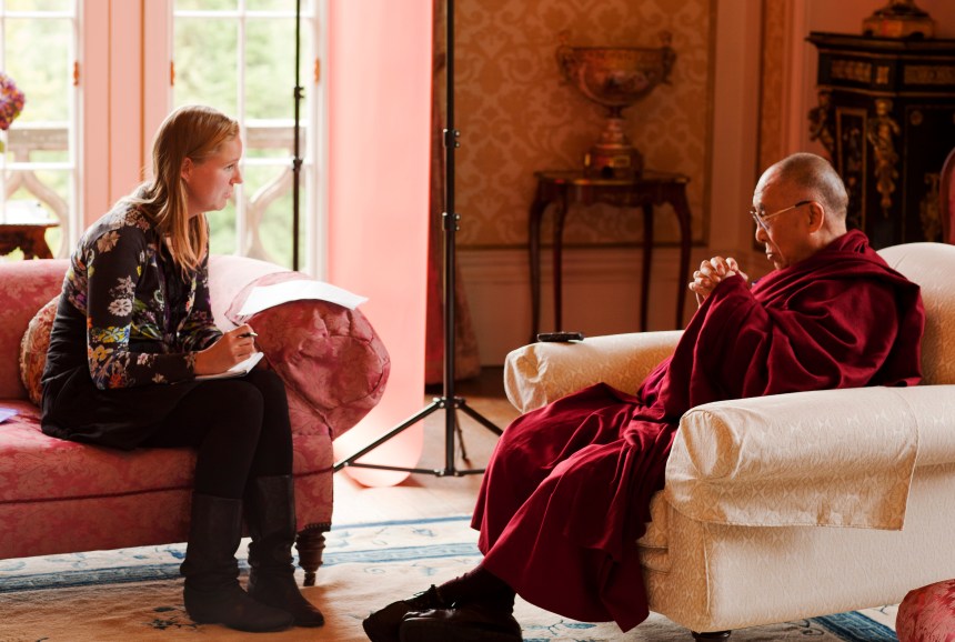 Interview with His Holiness the Dalai Lama in Inverness, Scotland, 23 June 2012.