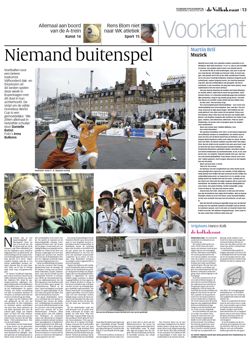 Volkskrant 2 Augustus 2007