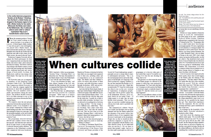 The story in The Big Issue Namibia, May 2006.